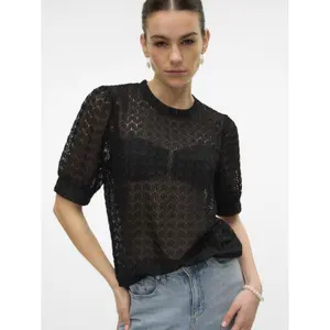 Bluse mit Rundhalsausschnitt Frau Vero Moda Becca Lace image-3