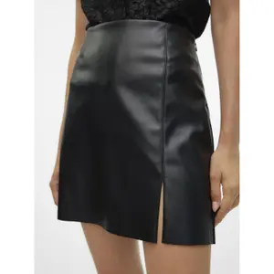 Kurzer, hoch taillierter Lederrock für Damen Vero Moda Nelly image-4
