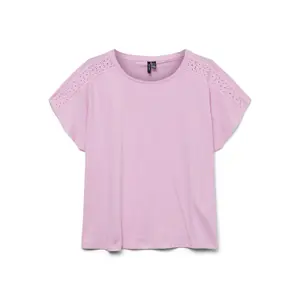 Girl's lace trim blouse Vero Moda Emmy image-0