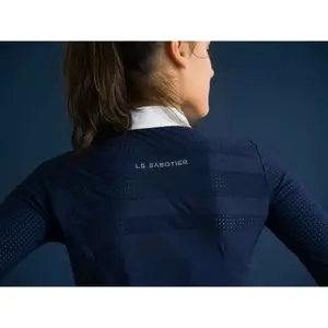 Pólo feminino de manga comprida de competição Le Sabotier Lison image-2