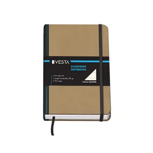 Bloc-notes avec caoutchouc A6 96 feuilles lignées Vesta Nature