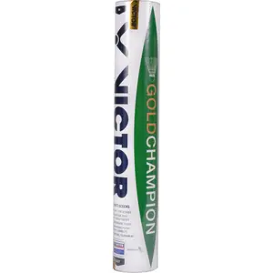 Tube of 12 badminton shuttlecocks Victor Gold Champion