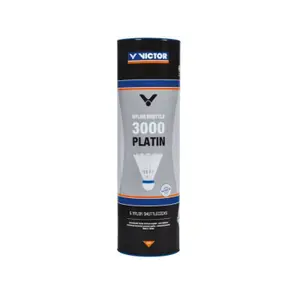 Set of 6 nylon shuttlecocks Victor Platin 3000