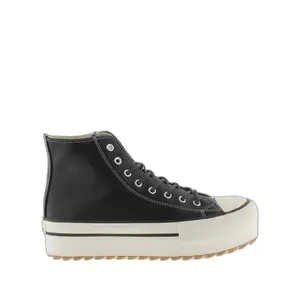 Women's leather high-top trainers Victoria Tribu Doble Efecto Piel image-0