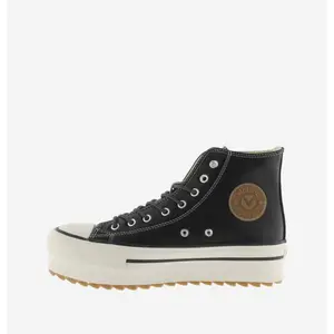 Women's leather high-top trainers Victoria Tribu Doble Efecto Piel image-3