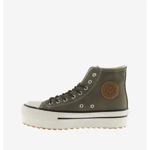 Women's leather high-top trainers Victoria Tribu Doble Efecto Piel image-3