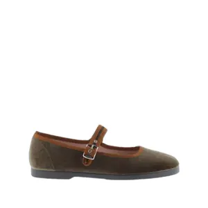 Women's contrast ballet flats Victoria Gong-Fu Terciopelo image-0