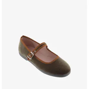 Women's contrast ballet flats Victoria Gong-Fu Terciopelo image-1