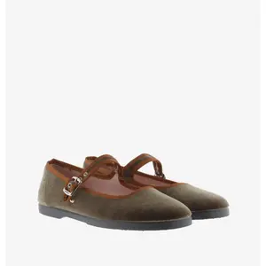 Women's contrast ballet flats Victoria Gong-Fu Terciopelo image-4