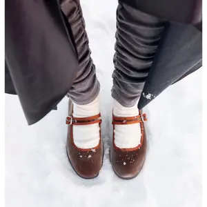 Women's contrast ballet flats Victoria Gong-Fu Terciopelo image-5
