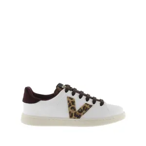 Leather-look animal print trainers for women Victoria image-0