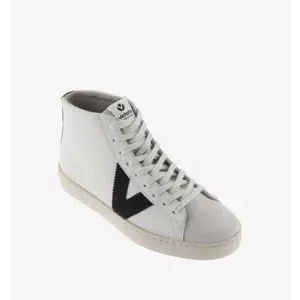 Leather trainers with leather suede toe Victoria image-1