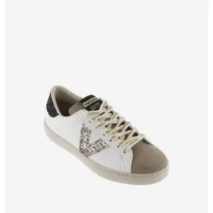 Women's leather and glitter sneakers Victoria Berlín image-1