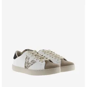 Women's leather and glitter sneakers Victoria Berlín image-2