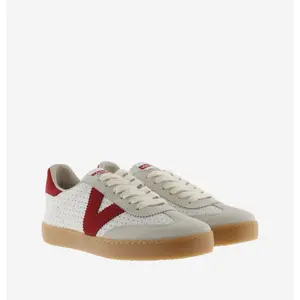 Perforated leather effect and suede trainers Victoria Berlín image-2