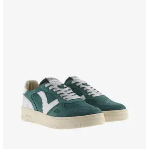 Women’s cracked effect suede and metal trainers Victoria Seul image-2