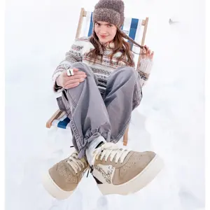 Women's split leather effect sneakers with sequins Victoria Madrid image-3