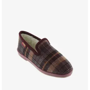 Plaid fabric slippers for women Victoria image-1