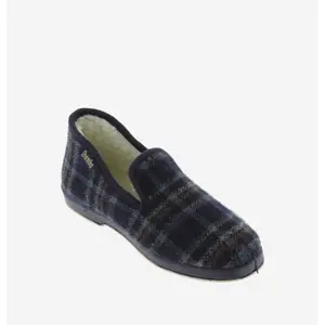 Checked fabric slippers Victoria image-1
