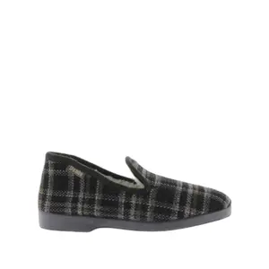Comfortable slippers with checkered fabric and twisted sole Victoria image-0