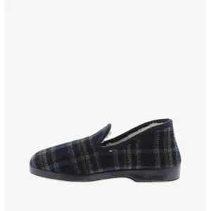 Comfortable slippers with checkered fabric and twisted sole Victoria image-2