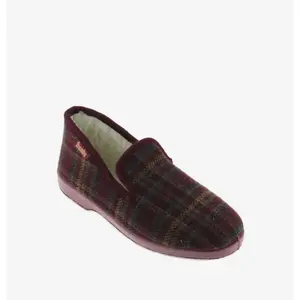 Comfortable slippers with checkered fabric and twisted sole Victoria image-1
