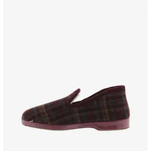 Comfortable slippers with checkered fabric and twisted sole Victoria image-2