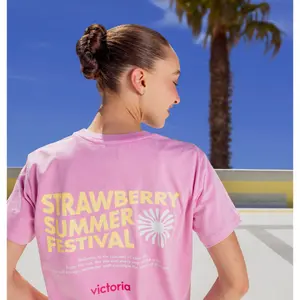 Women's T-shirt Victoria Algodon Strawberry image-4