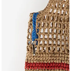 Women's raffia tote bag Victoria image-3
