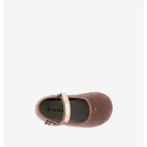 Baby girl ballerinas Victoria Mercedes Terciopelo/Lurex image-3