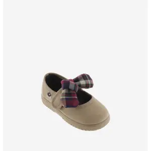 Checked ballerinas with baby ribbon Victoria Ojalá Mary Janes image-1