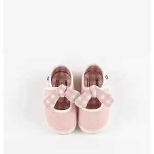 Baby girl gingham bow ballerinas Victoria Ojalá image-4