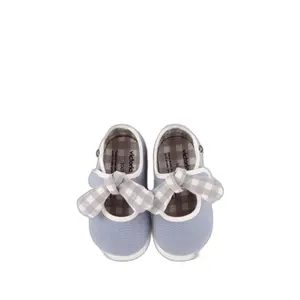 Baby girl gingham bow ballerinas Victoria Ojalá image-4