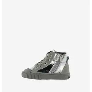 Metallic zipped baby booties Victoria image-2