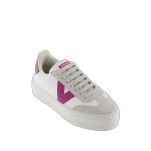 Baskets effet cuir & daim Victoria Barcelona image-3