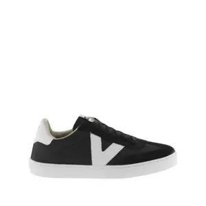 Monochrome berlin split leather and nylon sneakers Victoria image-0
