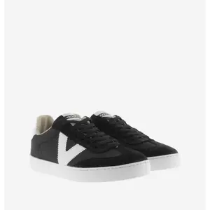 Monochrome berlin split leather and nylon sneakers Victoria image-1