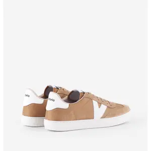 Baskets monochromes en berlin cuir fendu et nylon Victoria image-3