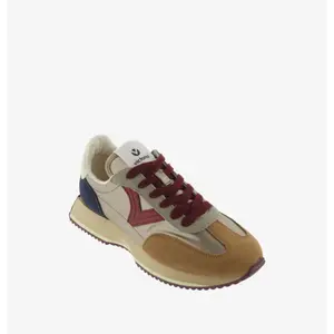 Damen Sneakers aus metallisiertem Nylon und gespaltenem Leder Victoria Cosmos image-1