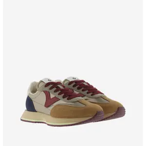 Damen Sneakers aus metallisiertem Nylon und gespaltenem Leder Victoria Cosmos image-4