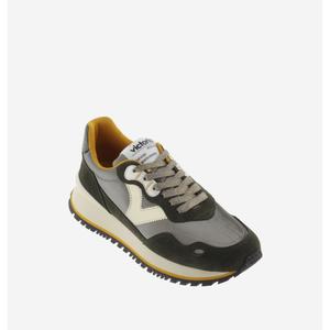 Metallic nylon and split leather trainers for women Victoria Viento image-3
