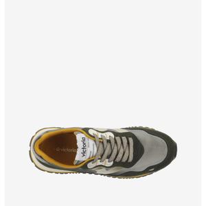 Metallic nylon and split leather trainers for women Victoria Viento image-4