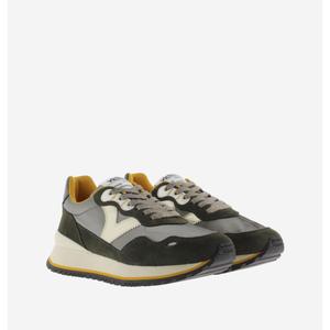 Metallic nylon and split leather trainers for women Victoria Viento image-2