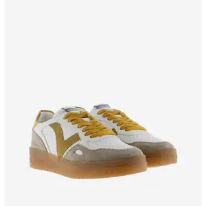 Leather and suede Trainers Victoria Seul image-4