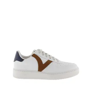 Women's contrast leather effect sneakers Victoria Madrid image-0