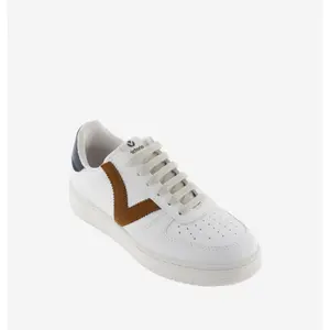Women's contrast leather effect sneakers Victoria Madrid image-1