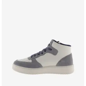 Baskets montantes en cuir fendu effet métallisé femme Victoria Madrid image-3