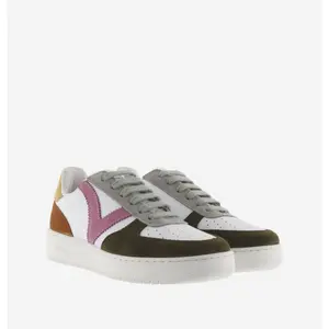 Damskie skórzane trenery crust Victoria Madrid image-2