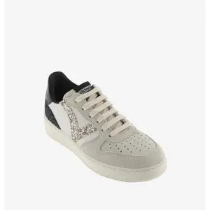 Women's split leather effect sneakers with sequins Victoria Madrid image-2