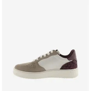 Women's split leather effect sneakers with sequins Victoria Madrid image-4